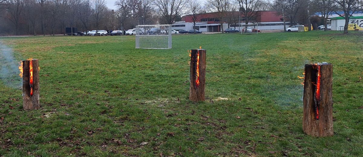 Schwedenfeuer beim Winterwalk