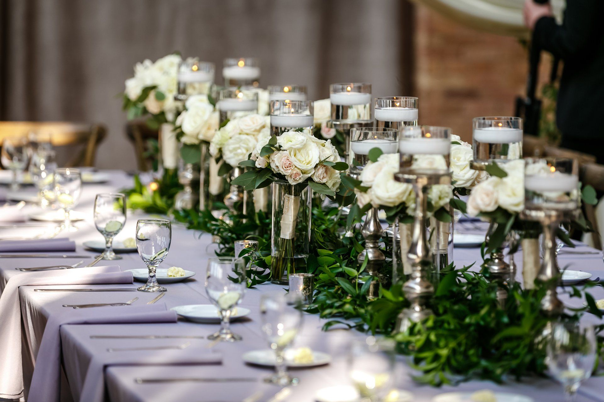 glasses on table