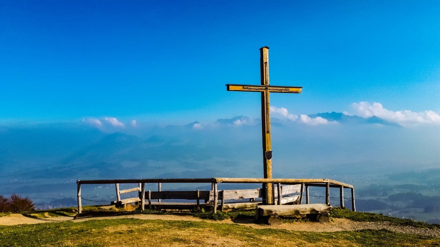 Allgäu Gipfelkreuz Panorama Aussicht Wandern Wanderung