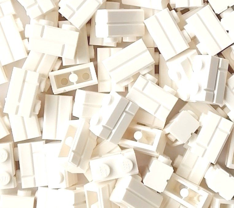 1x2 Mauersteine in Weiß